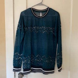 Fabletics Lace Emerald Green Cover Up